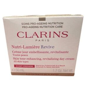 Clarins Nutri Lumiere Revive Skin Tone Revitalizing Day Cream 1.7 Oz 50ml